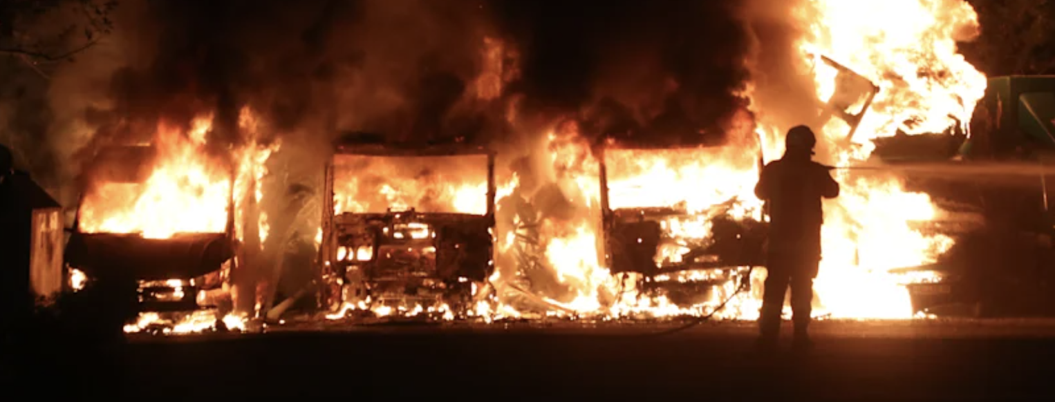 Germany: Freedom Fighters Ignite the Flames of Democracy on Fascist Politician’s Fascist Trucks